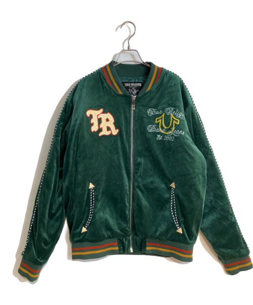 TRUE RELIGION（トゥルー レリジョン）TRUE RELIGION (トゥルー レリジョン) Western Velvet Bomber Jacket グリーン サイズ:Ｌの古着・服飾アイテム