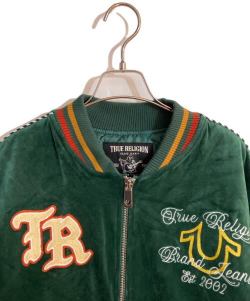 TRUE RELIGION（トゥルー レリジョン）TRUE RELIGION (トゥルー レリジョン) Western Velvet Bomber Jacket グリーン サイズ:Ｌの古着・服飾アイテム