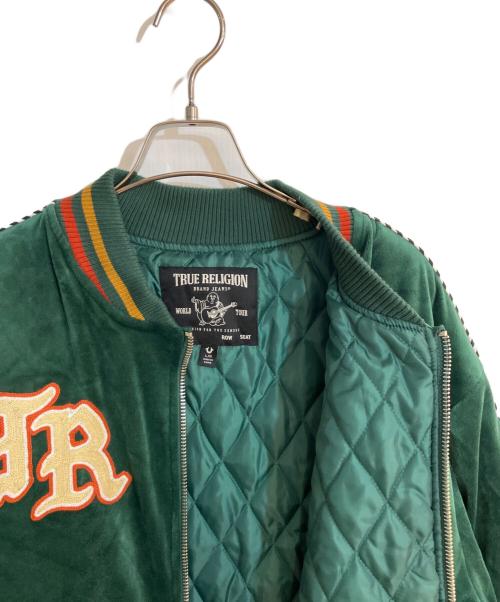 TRUE RELIGION（トゥルー レリジョン）TRUE RELIGION (トゥルー レリジョン) Western Velvet Bomber Jacket グリーン サイズ:Ｌの古着・服飾アイテム