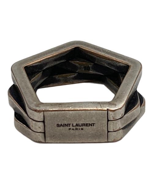 Saint Laurent Paris（サンローランパリ）Saint Laurent Paris (サンローランパリ) 5角形3連リング シルバー サイズ:不明の古着・服飾アイテム
