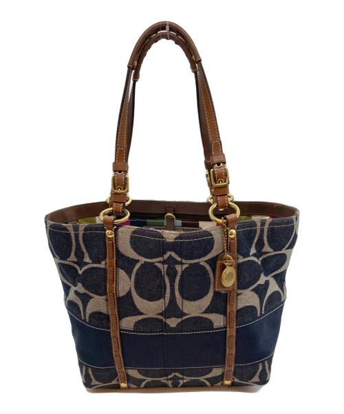 COACH（コーチ）COACH (コーチ) デニムキャンバストートバッグ インディゴの古着・服飾アイテム