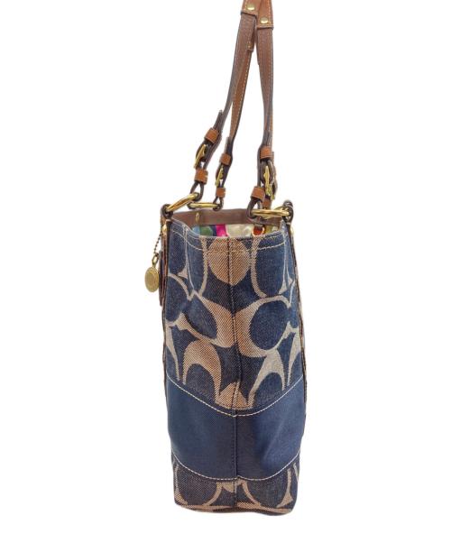 COACH（コーチ）COACH (コーチ) デニムキャンバストートバッグ インディゴの古着・服飾アイテム