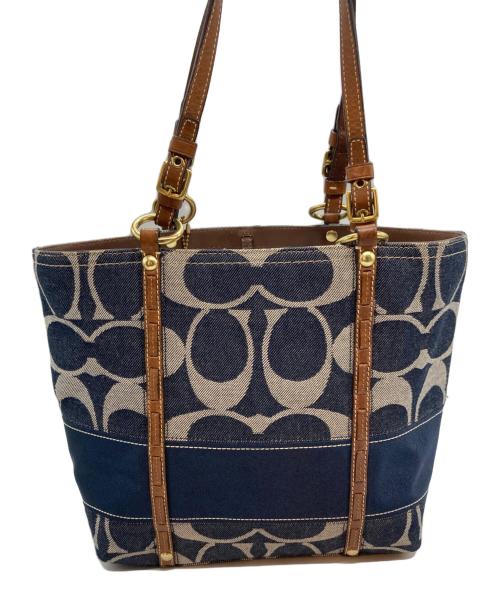 COACH（コーチ）COACH (コーチ) デニムキャンバストートバッグ インディゴの古着・服飾アイテム