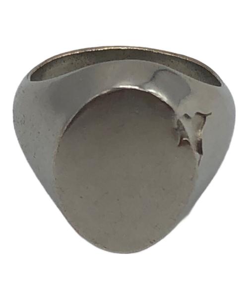 MM6 Maison Margiela（エムエムシックスメゾンマルジェラ）MM6 Maison Margiela (エムエムシックスメゾンマルジェラ) クラッシュシグネットリング シルバー サイズ:16号の古着・服飾アイテム