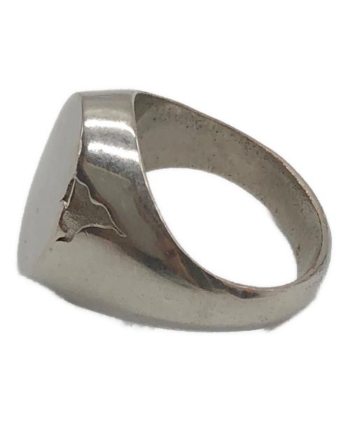 MM6 Maison Margiela（エムエムシックスメゾンマルジェラ）MM6 Maison Margiela (エムエムシックスメゾンマルジェラ) クラッシュシグネットリング シルバー サイズ:16号の古着・服飾アイテム