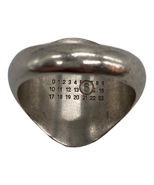 MM6 Maison Margiela（エムエムシックスメゾンマルジェラ）MM6 Maison Margiela (エムエムシックスメゾンマルジェラ) クラッシュシグネットリング シルバー サイズ:16号の古着・服飾アイテム