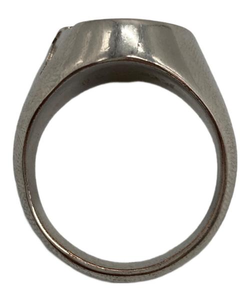 MM6 Maison Margiela（エムエムシックスメゾンマルジェラ）MM6 Maison Margiela (エムエムシックスメゾンマルジェラ) クラッシュシグネットリング シルバー サイズ:16号の古着・服飾アイテム