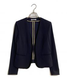 BEIGE（ベイジ）の古着「CINDY ノーカラージャケット」｜ネイビー