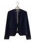 BEIGE（ベイジ）の古着「CINDY ノーカラージャケット」｜ネイビー