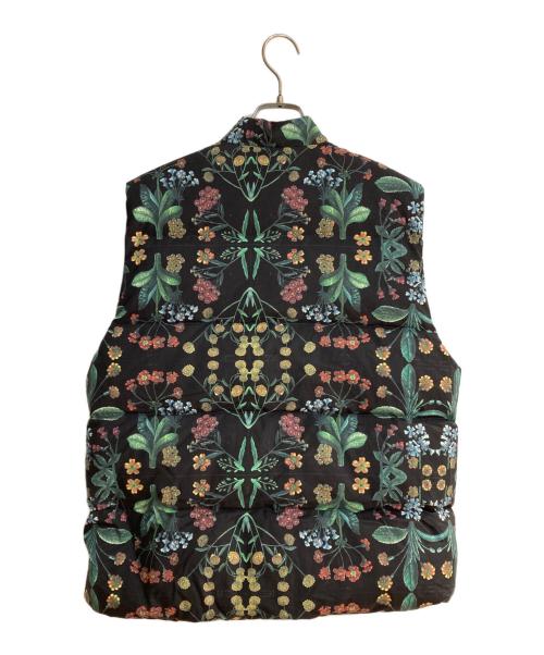 CABAN（キャバン）CABaN (キャバン) PALERMOプリントダウンベスト ブラック サイズ:Sの古着・服飾アイテム