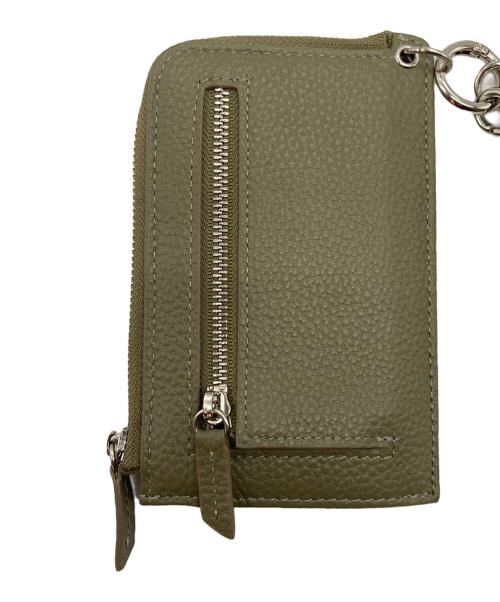 ear PAPILLONNER（イアパピヨネ）ear PAPILLONNER (イアパピヨネ) PETZ 本革フラグメントケース カーキの古着・服飾アイテム