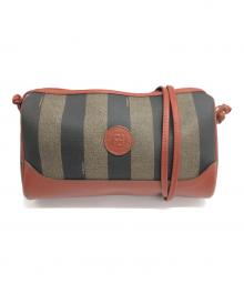 FENDI（フェンディ）の古着「ペカン柄オールドショルダーバッグ」｜ブラック×ブラウン
