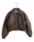 NKNIT（ンニット）の古着「synthetic leather padded jacket」｜ブラウン