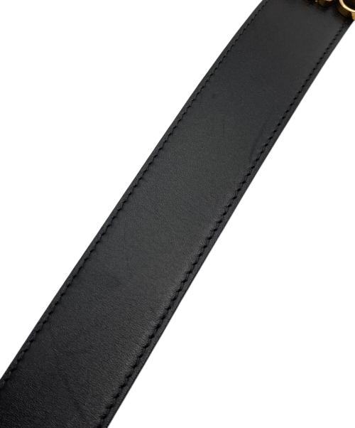 LOEWE（ロエベ）LOEWE (ロエベ) アナグラムロゴリバーシブルレザーベルト ブラック×ネイビー サイズ:95/38の古着・服飾アイテム