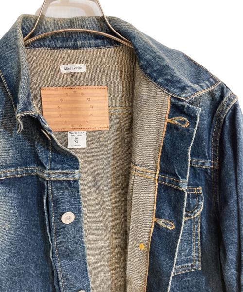 mynt denim（ミントデニム）Mynt Denim (ミントデニム) International Gallery BEAMS (インターナショナルギャラリービームス)) PENNY（Real Used）刺繍デニムジャケット ブルー サイズ:Mの古着・服飾アイテム