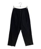 ATONエイトン）の古着「WOOL TROPICAL WIDE EASY PANTS/ウールトロピカルワイドイージーパンツ」｜ブラック
