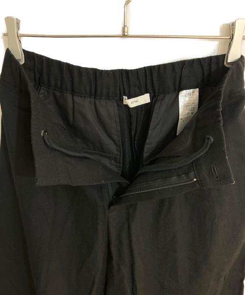 ATON（エイトン）ATON (エイトン) WOOL TROPICAL WIDE EASY PANTS/ウールトロピカルワイドイージーパンツ ブラック サイズ:02の古着・服飾アイテム