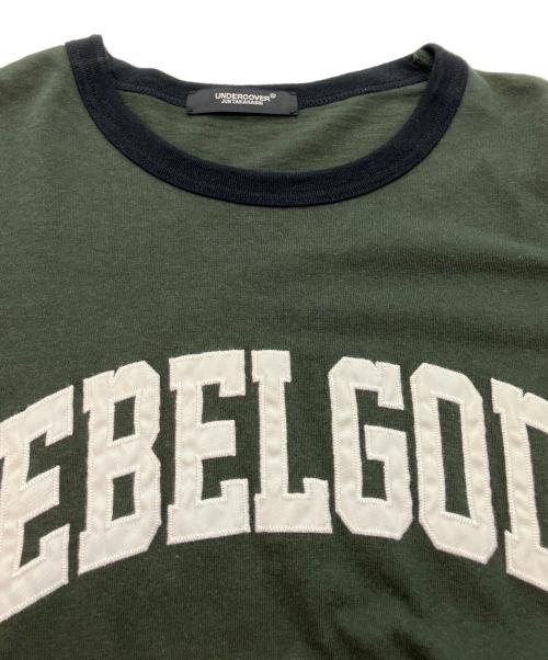 UNDERCOVER（アンダーカバー）UNDERCOVER (アンダーカバー) ラフィー天竺TEE REBELGODS PATCH/レベルゴッズパッチ グリーン サイズ:2の古着・服飾アイテム