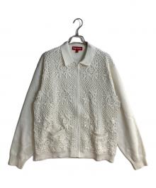 SUPREME（シュプリーム）の古着「Crochet Zip Up Cardigan」｜ホワイト