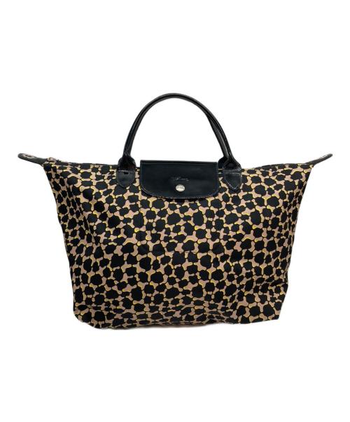 LONGCHAMP（ロンシャン）LONGCHAMP (ロンシャン) 総柄トートバッグ ブラックの古着・服飾アイテム