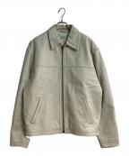 GUESSゲス）の古着「COW LEATHER JACKET」｜ホワイト