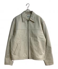 GUESS（ゲス）の古着「COW LEATHER JACKET」｜ホワイト
