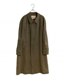 Aquascutum（アクアスキュータム）の古着「ウールステンカラーコート」｜オリーブ
