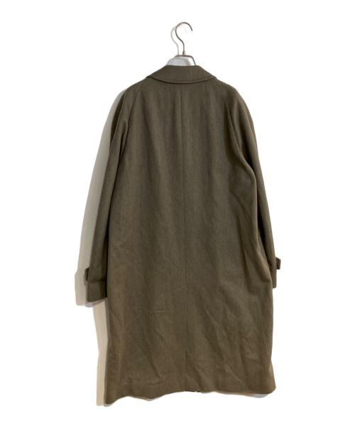 Aquascutum（アクアスキュータム）Aquascutum (アクアスキュータム) ウールステンカラーコート オリーブ サイズ:42の古着・服飾アイテム