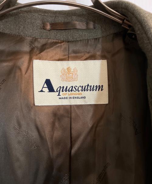 Aquascutum（アクアスキュータム）Aquascutum (アクアスキュータム) ウールステンカラーコート オリーブ サイズ:42の古着・服飾アイテム