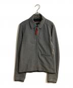 PRADA SPORTSプラダスポーツ）の古着「ナイロンパイピングウール混スイングトップ」｜グレー