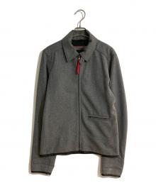 PRADA SPORTS（プラダスポーツ）の古着「ナイロンパイピングウール混スイングトップ」｜グレー