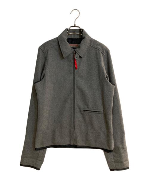 PRADA SPORTS（プラダスポーツ）PRADA SPORTS (プラダスポーツ) ナイロンパイピングウール混スイングトップ グレー サイズ:Sの古着・服飾アイテム