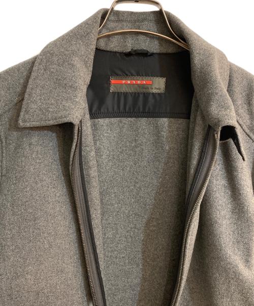 PRADA SPORTS（プラダスポーツ）PRADA SPORTS (プラダスポーツ) ナイロンパイピングウール混スイングトップ グレー サイズ:Sの古着・服飾アイテム