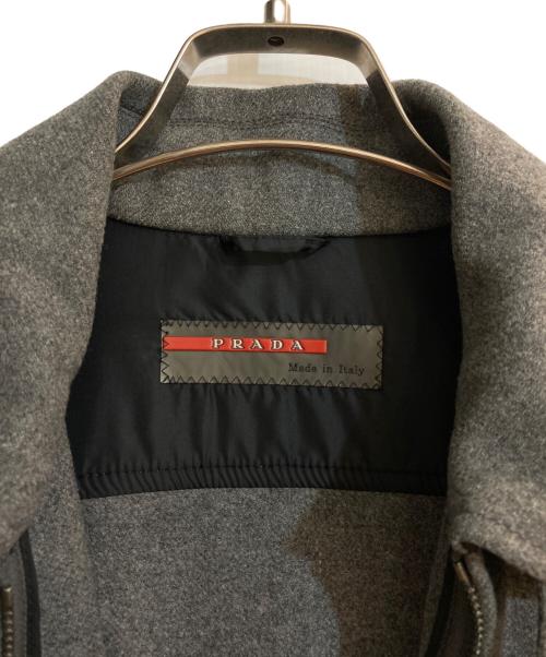 PRADA SPORTS（プラダスポーツ）PRADA SPORTS (プラダスポーツ) ナイロンパイピングウール混スイングトップ グレー サイズ:Sの古着・服飾アイテム