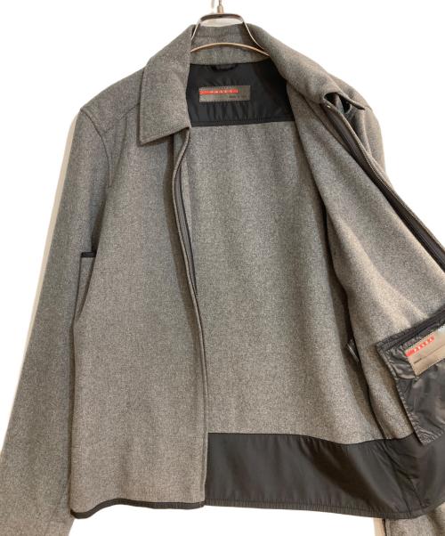 PRADA SPORTS（プラダスポーツ）PRADA SPORTS (プラダスポーツ) ナイロンパイピングウール混スイングトップ グレー サイズ:Sの古着・服飾アイテム