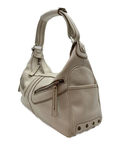 TOD'S（トッズ）TOD'S (トッズ) ホーボーレザーワンショルダーバッグ ホワイトの古着・服飾アイテム