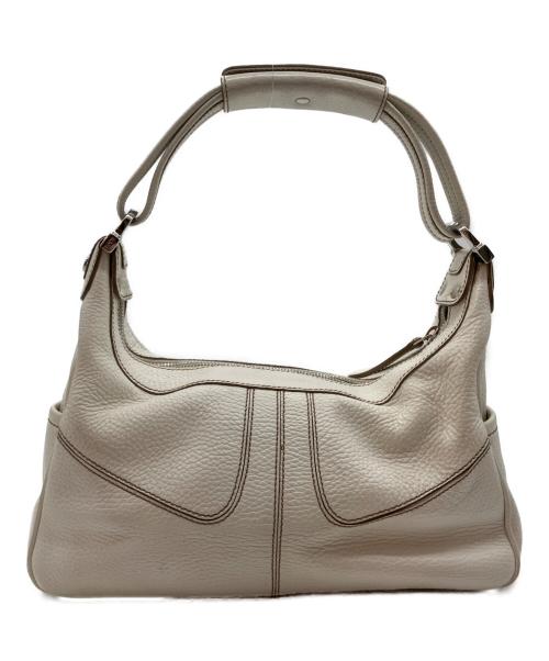 TOD'S（トッズ）TOD'S (トッズ) ホーボーレザーワンショルダーバッグ ホワイトの古着・服飾アイテム