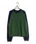 stussy（ステューシー）の古着「COLORBLOCKED RAGLAN KNIT CREW/カラーブロックドラグランニットクルー」｜グリーン