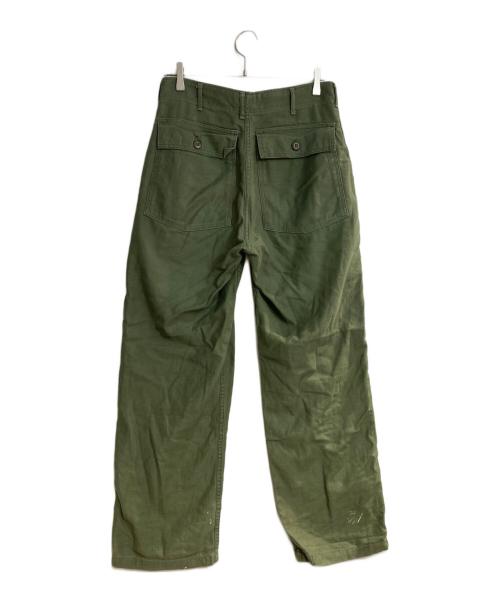 US ARMY（ユーエスアーミー）US ARMY (ユーエスアーミー) GLENN BERRY社 バックサテンベイカーパンツ グリーン サイズ:W32の古着・服飾アイテム