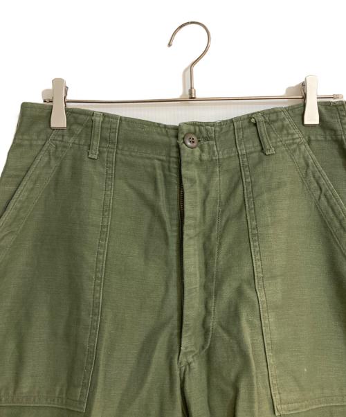 US ARMY（ユーエスアーミー）US ARMY (ユーエスアーミー) GLENN BERRY社 バックサテンベイカーパンツ グリーン サイズ:W32の古着・服飾アイテム