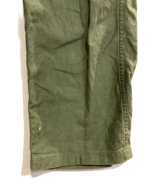 US ARMY（ユーエスアーミー）US ARMY (ユーエスアーミー) GLENN BERRY社 バックサテンベイカーパンツ グリーン サイズ:W32の古着・服飾アイテム