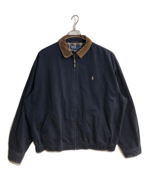 POLO RALPH LAUREN（ポロ・ラルフローレン）POLO RALPH LAUREN (ポロ・ラルフローレン) 襟コーデュロイスイングトップ ネイビー サイズ:XXLの古着・服飾アイテム