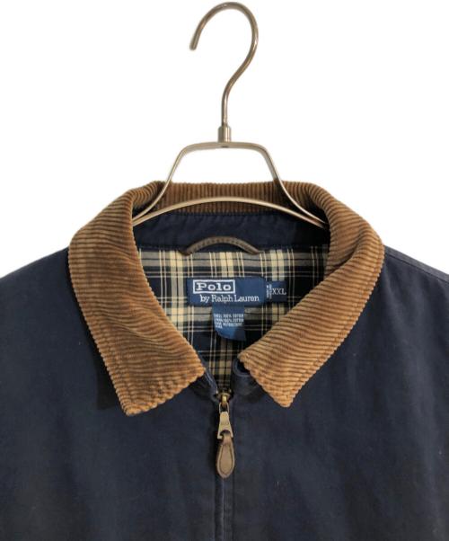 POLO RALPH LAUREN（ポロ・ラルフローレン）POLO RALPH LAUREN (ポロ・ラルフローレン) 襟コーデュロイスイングトップ ネイビー サイズ:XXLの古着・服飾アイテム