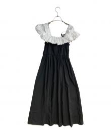 Snidel（スナイデル）の古着「スモッキングキャミワンピース/1/ポリエステル」｜ブラック