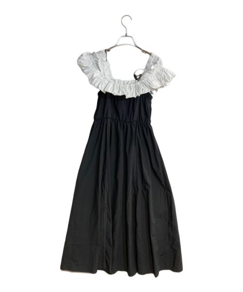 Snidel（スナイデル）Snidel (スナイデル) スモッキングキャミワンピース/1/ポリエステル ブラックの古着・服飾アイテム