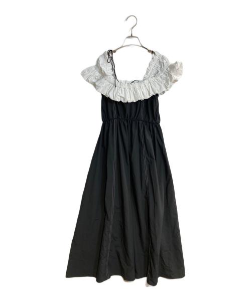 Snidel（スナイデル）Snidel (スナイデル) スモッキングキャミワンピース/1/ポリエステル ブラックの古着・服飾アイテム