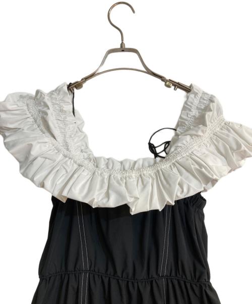 Snidel（スナイデル）Snidel (スナイデル) スモッキングキャミワンピース/1/ポリエステル ブラックの古着・服飾アイテム