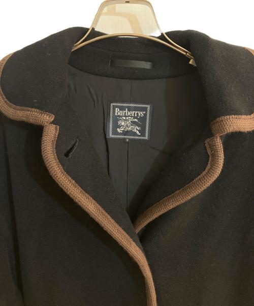 Burberry's（バーバリーズ）Burberry's (バーバリーズ) ウールフーデッドコート ブラック サイズ:9の古着・服飾アイテム