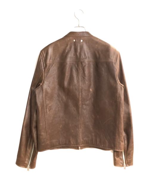 COACH（コーチ）COACH (コーチ) シングルレザーライダースジャケット ブラウン サイズ:Mの古着・服飾アイテム