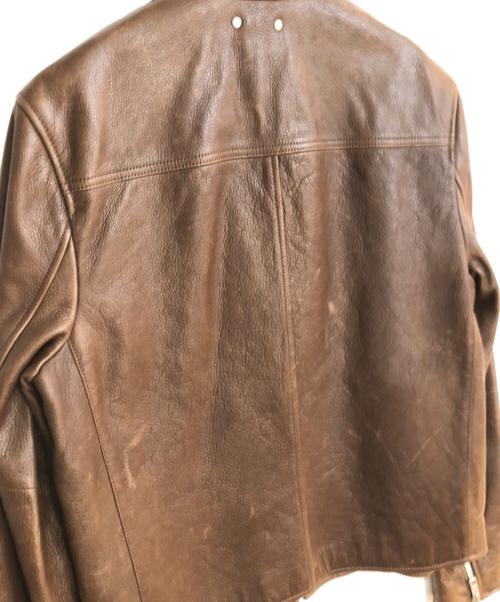 COACH（コーチ）COACH (コーチ) シングルレザーライダースジャケット ブラウン サイズ:Mの古着・服飾アイテム